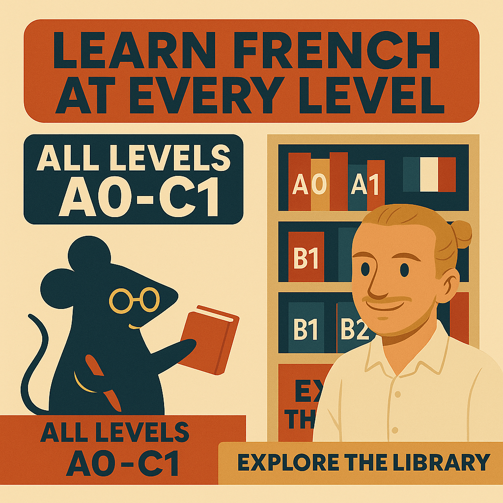 Selection of French learning books chosen by Roger