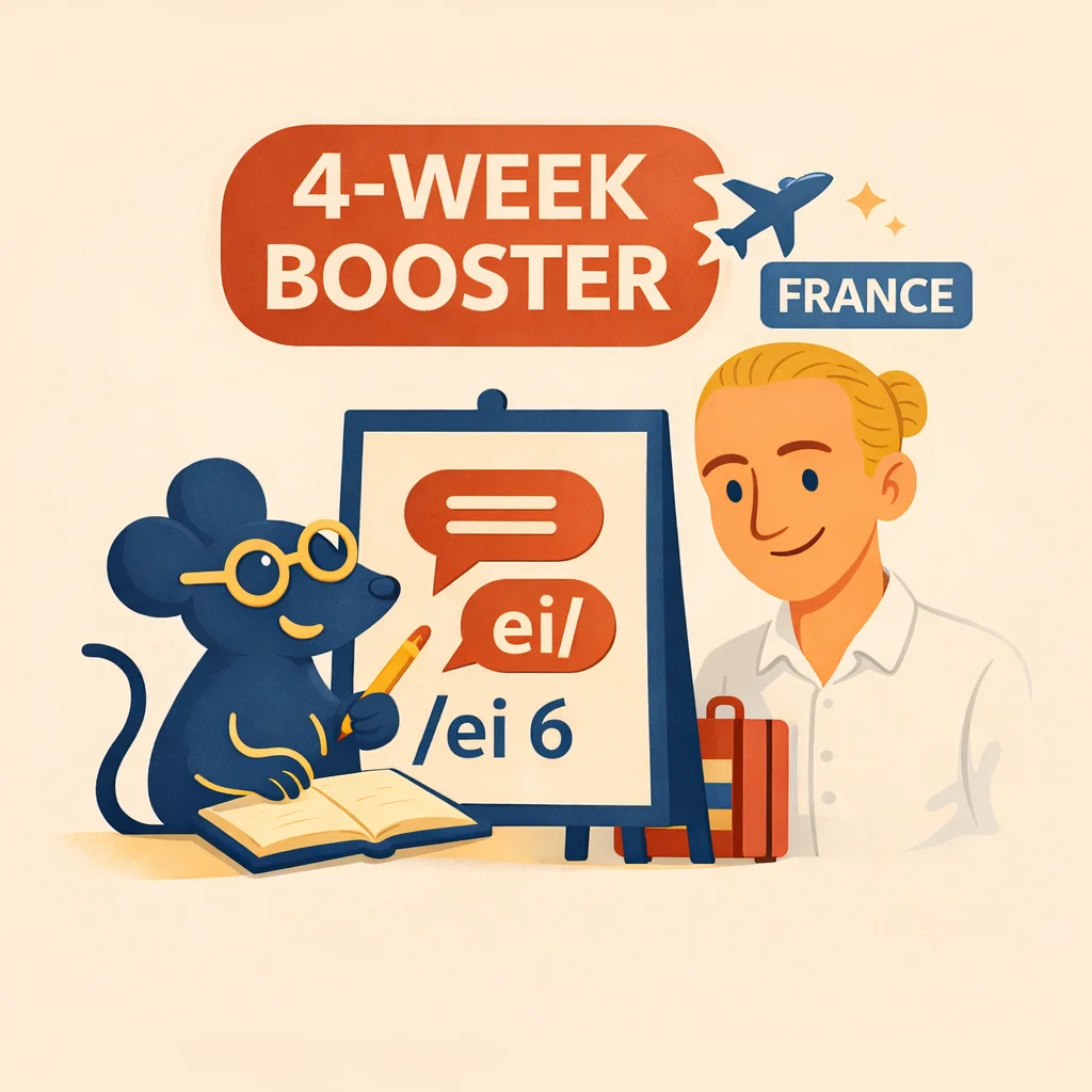 4-week intensive French booster with Roger, two 45-minute lessons per week