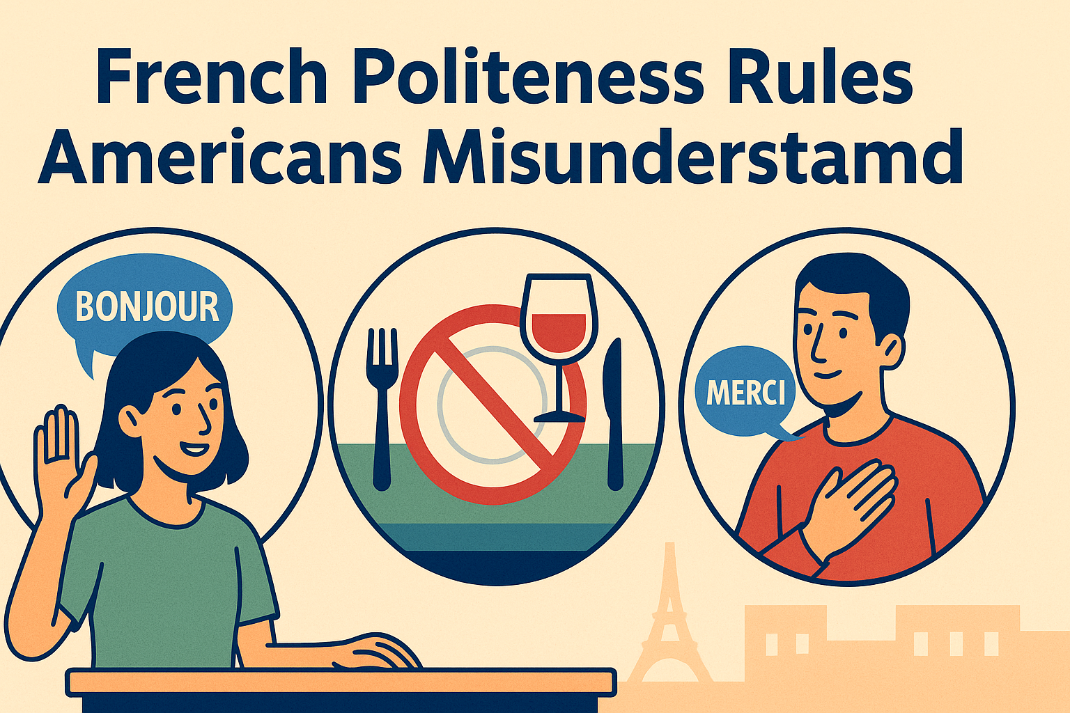French politeness rules and etiquette that Americans commonly misunderstand