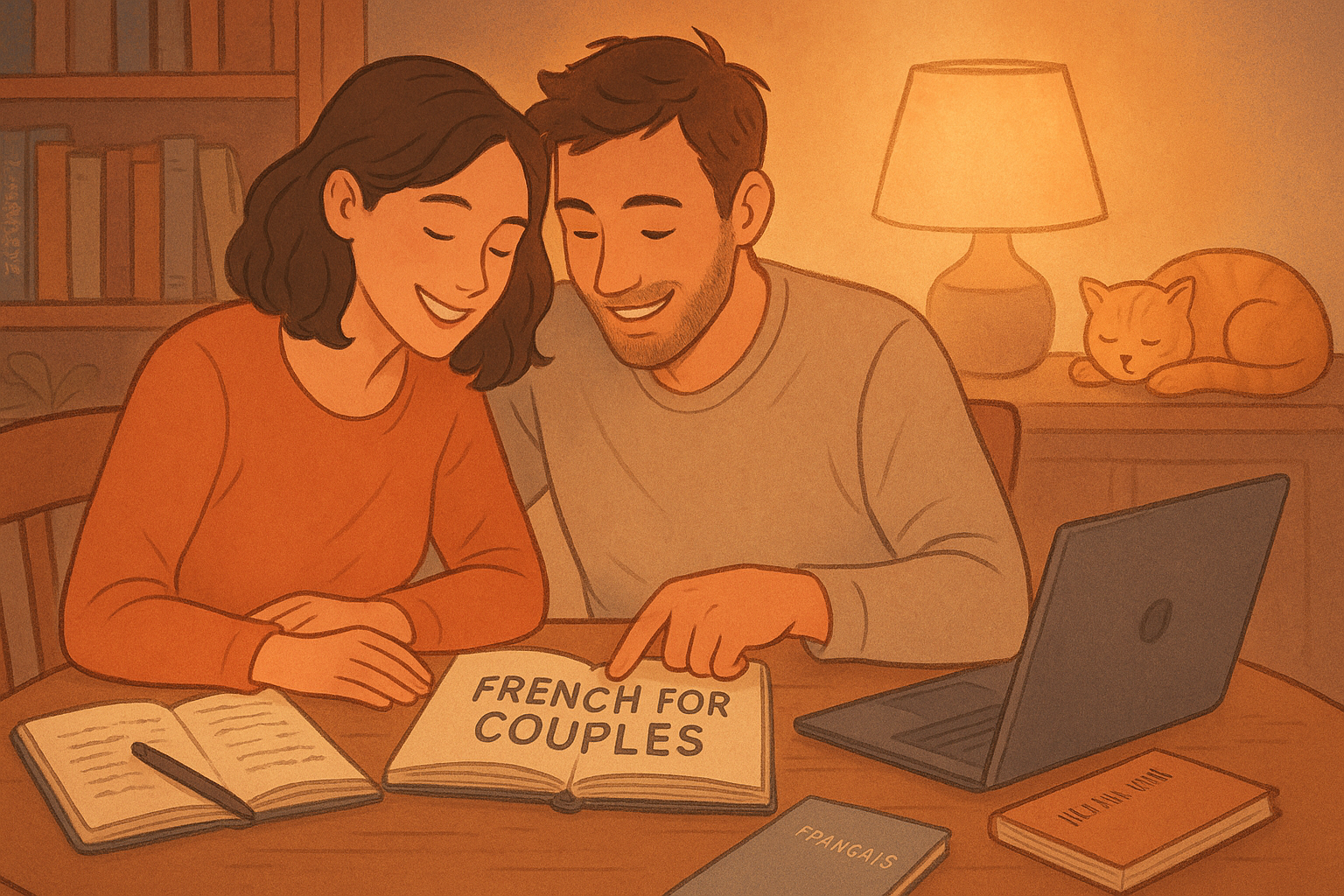 French learning guide for couples without arguments or frustration