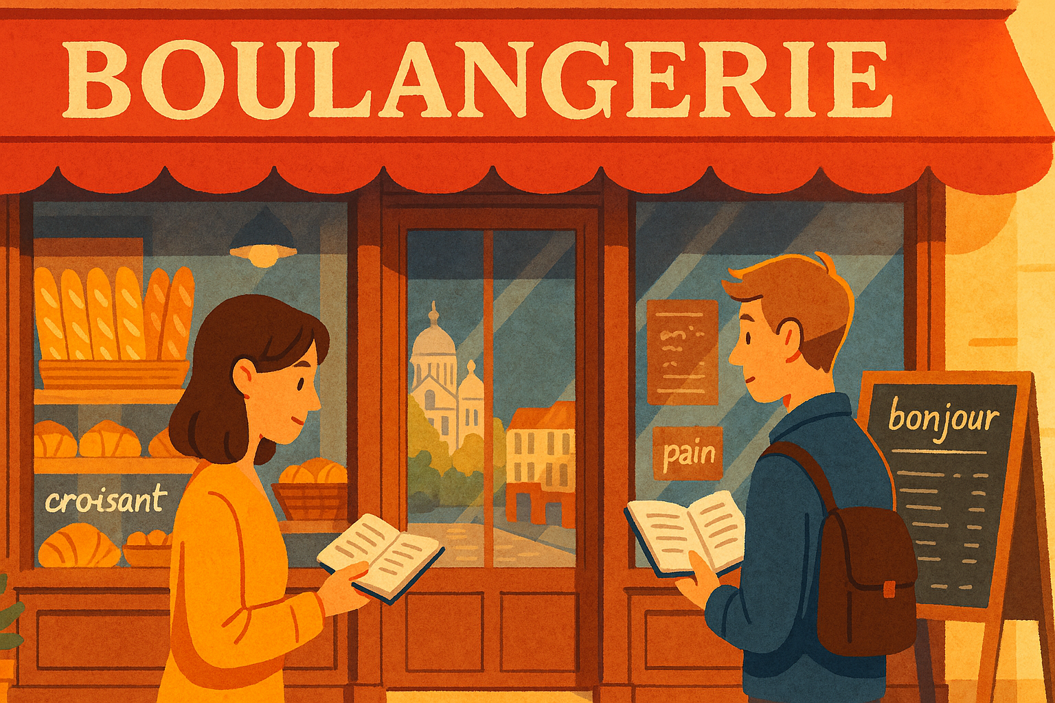 French bakery culture — ordering baguettes and pastries with polite phrases