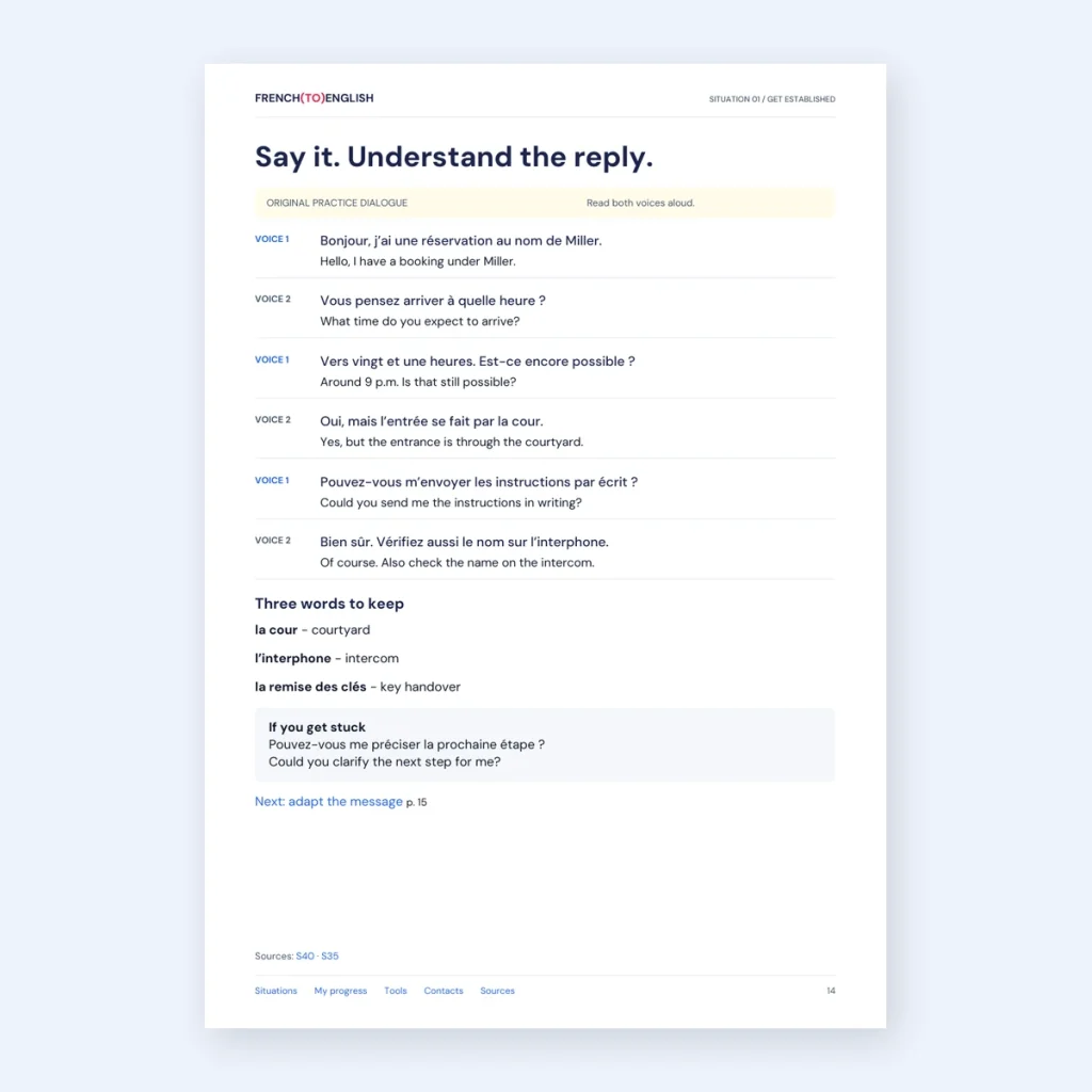 Your First 90 Days in France · Interactive + Print — 90days dialogue